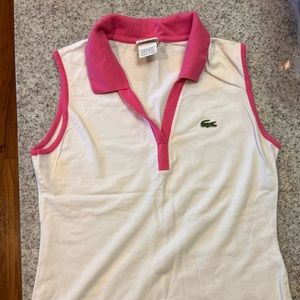 Vintage Lacoste sleeveless collared top